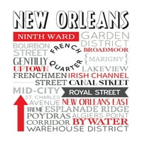 New Orleans po dizajnu Tenisho tipografije Tekstualna umjetnost