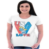 Vintage Smurfette Crtani u SAD-u Ljubav ženska majica Dame Tee Brisco Marke 3x