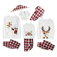Porodični božićni pidžami Podudarni setovi ELK uzorak Xmas Usklađivanje PJS za odrasle djeca za odmor