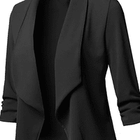 Kaput za žene kardigan ženski kaput otvoren V-izrez jakna s dugim rukavima prednje pune casual womencoat