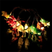 Wiueurtly LED dinosaur String svjetla Dinosaur Dekor sobe za dječake Božićna zabava Dinosaur Akumulator