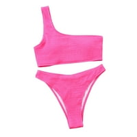 Kupaći kostim za žene Bikini ženska puna dva push-up jastučna kupaći kostim kupaći odjeća za plasku toplu ružičastu l