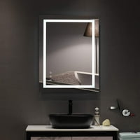 Square Touch LED ogledalo kupatilo, tricolor zatamnjenja-36 * 28