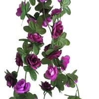 LowProfil umjetni cvjetovi cvjetni vijenac Garland Rose vino viseći ruža Ivy Viseća korpa Kućni dekor