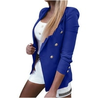 Ležerna jakna Blazer za žene Solid Color Ljeto Moda Slim dušne rukave s dugim rukavima Mala jakna Blazer