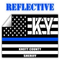 Reflektiraj Knott County Kentucky Ky tanka plava linija Stealthy Stara Glory USA zastava