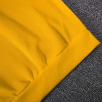 Zodggu Duks pulover za žene labave casual lagane sportsko crtanje kapuljača s dugim rukavima Dandelion Print Women Ženska Outerwear Yellow XXL