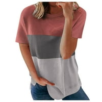FVWitLYH T majice za žene s kratkim rukavima Slobodne modne majice Ženski vrat kratkih rukava tanki