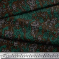 Soimoi Satin Silk tkanina cvjetna i marokanska damaska ​​ispis tkanina od dvorišta široka