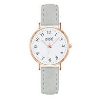 Satovi za žene CCQ moda Popularne dame casual kvarcni sat kožni kaiš sat od nehrđajućeg čelika sat