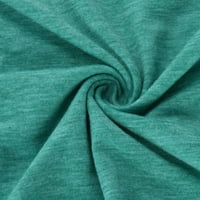 Pad slatki vrhovi za žene dugih rukava V-izrez za patchwork bluzu zelenog m