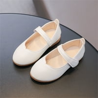 Princeze djevojke sandale slatke cipele okrugli nožni toe čvrsta boja bijela ravna donja udobna cipela
