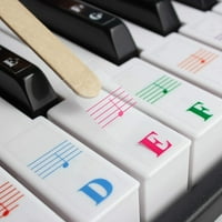 Podplag prozirnog slova klavir ključ Univerzalna nota osoblje elektronski organ naljepnica