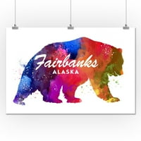 Fairbanks, Aljaska, medvjed, živahno akvarel, est