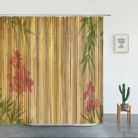 Chinese Style Green Bambus tuš za prekrivanje tuš za tuširanje Cvijeće Zeleni list za kupatilo Dekor