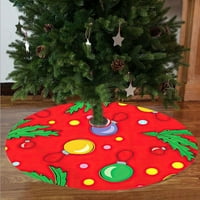 Suknja za božićnu drvvu, crvena plišana Xmas Tree Božićne gume Mat za odmor za odmor Domaći ukrasi