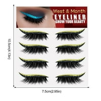 Keusn Eyelash Eyeliner u 1 olakšice za eyeliner i trepavice 4Pair za ponovni trepavica za višekratnu upotrebu trepavice