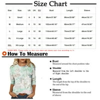 Yyeselk Žene Ljeto rukav Tun Tops Crewneck Marble Ispiši Ležerne majice Comfy Trendy Loose Fit Bluze za plažu Multicolor M