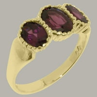 Britanci napravio 9K žuti zlatni prirodni prsten za monte ženske žene - Opcije veličine - veličine 6