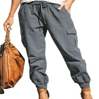 Ženske borbene pantalone za teretna kolica elastični struk joggers duge hlače Ležerne dna