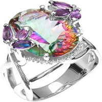 Angažman ljubavne prsten vjenčani prsten žene modni duginski kubični cirkonijski ulazak princeze prsten