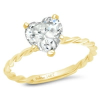 2. CT Cleant Clear Simulirani dijamant 18K žuti zlatni godišnjica Angažovane prstene veličine 6.25