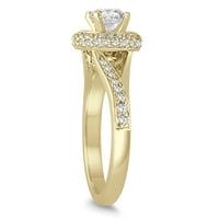 Ženski AGS certificirani CARAT TW Diamond zaručnički prsten u 14K žutom zlatu