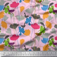 Soimoi Rayon tkanina ptica i cvjetna umjetnička dekor tkanina tiskano dvorište široko