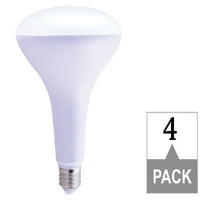 WATT LED BR Poplava žarulja, vati, e srednja baza, dnevna svjetlost bijela, zatamnjena, 4-pakovanje