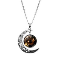 Dvanaest znakova zodijačkog polumjesečnog privjeske ogrlice nakita za rođendan nakita za žene za žene