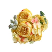 Domaći dekor snopovi Umjetni božurski cvijeće Rose Home Party Vjenčani ukrasni ruže Buket Umjetno cvijeće