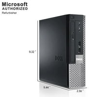 Renoviran Dell Optiples Windows Pro SFF desktop računar sa Intelom Quad Core i CPU 16GB RAM 2TB HD DVD-RW