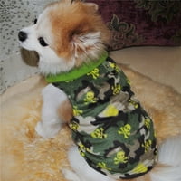 Luxsea Pet Dog Fleece prsluk košulje Jesen i zime dvije noge Kostim modni ručki prsluk sa božićnim šeširima uzorci za pse