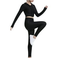 TAWOP Women Rebad Cink rezervoar s visokim strukom Hlače Yoga Outfits Sets Torbe Top PuPel Dvije odijelo