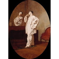 Jean Pezous Crna modernog uokvirenog muzeja Art Print pod nazivom - Le Mime Charles Deburau, u Kostimu de Pierrot