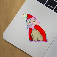 ANGDEST CLUB holografske naljepnice naljepnica Božićne Cat Premium vodootporna za laptop fon