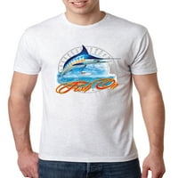 Riba na plavoj marlinu Mens Premium Tri Blend Majica, Vintage ljubičasta, X-velika