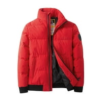 Leey-World Dugi zimski kaputi za muškarce Ležerne prilike isprane pamučna jakna Lagana zip up pad jakne