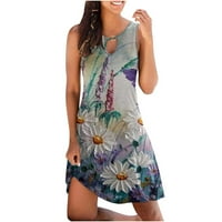 Žene Ležerne ljetne haljine Haljina majica bez rukava Cvjetna boemska haljina Swing Boho Beach Sundress