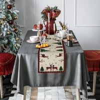 Lulshou Božićni ukrasi, Božićni kućni materijal Dobavljač pletena tkanina stola za trkač kreativni božićni stolnjak
