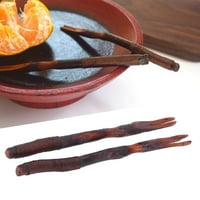Početna vilica, voćni čestićni pribor za jelo viljuške kuhinjske posuđe Prirodni fibe drveni vilice