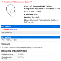 Kabl za parkiranje stražnjeg lijevog rublja - kompatibilan sa - Ford F- 1985