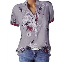Žene ljetne vrhove casual, casual bluza s kratkim rukavima prevelizirane majice casual majica kratkih