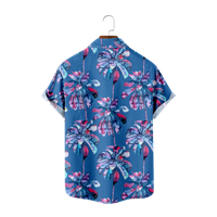Blue Flamingos Boys Havajska majica cvjetni ispis kratkih rukava odjeću za odmor na plaži dolje majice