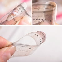Jiaroswwei Nail Art ravnalo Izvrsni uzorak Vodootporni PVC ukrasi za nokte za nokte Merenje alata za