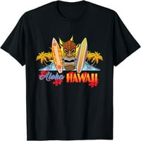Majica Aloha Hawaii sa ostrva. Osjetite grafiku Tiki Spirit Casual Crew majica Crni tee