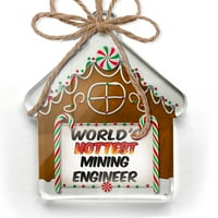 Ornament tiskani jedno strani svjetovi najtopliji rudarski inženjer Božić Neonblond