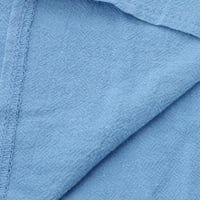 Floleo Women dva odjeća za čišćenje ljeta Ženska košulja od pulover s dugim rukavima od pulover s dugim rukavima + hlače pantalone postavljaju pad