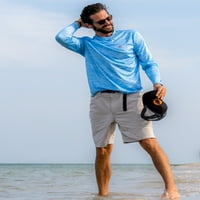 Američki vanjski muški lagani upf 50+ UV zaštita od sunca na otvorenom dugih rukava brza suha grafička majica