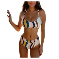 Latski bikini s Ljetni dvodijelni kupaći kostimi sažeti sažeti ženski bikini kupaći kostimi Tankenis